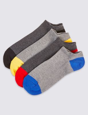4 Pairs of Cool & Freshfeet&trade; Trainer Liner Socks